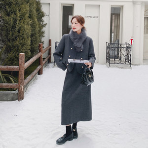 2C077-3062 新款 主推款 90绒 羽绒服套装 P305 K458配毛领,羽绒服,2C077