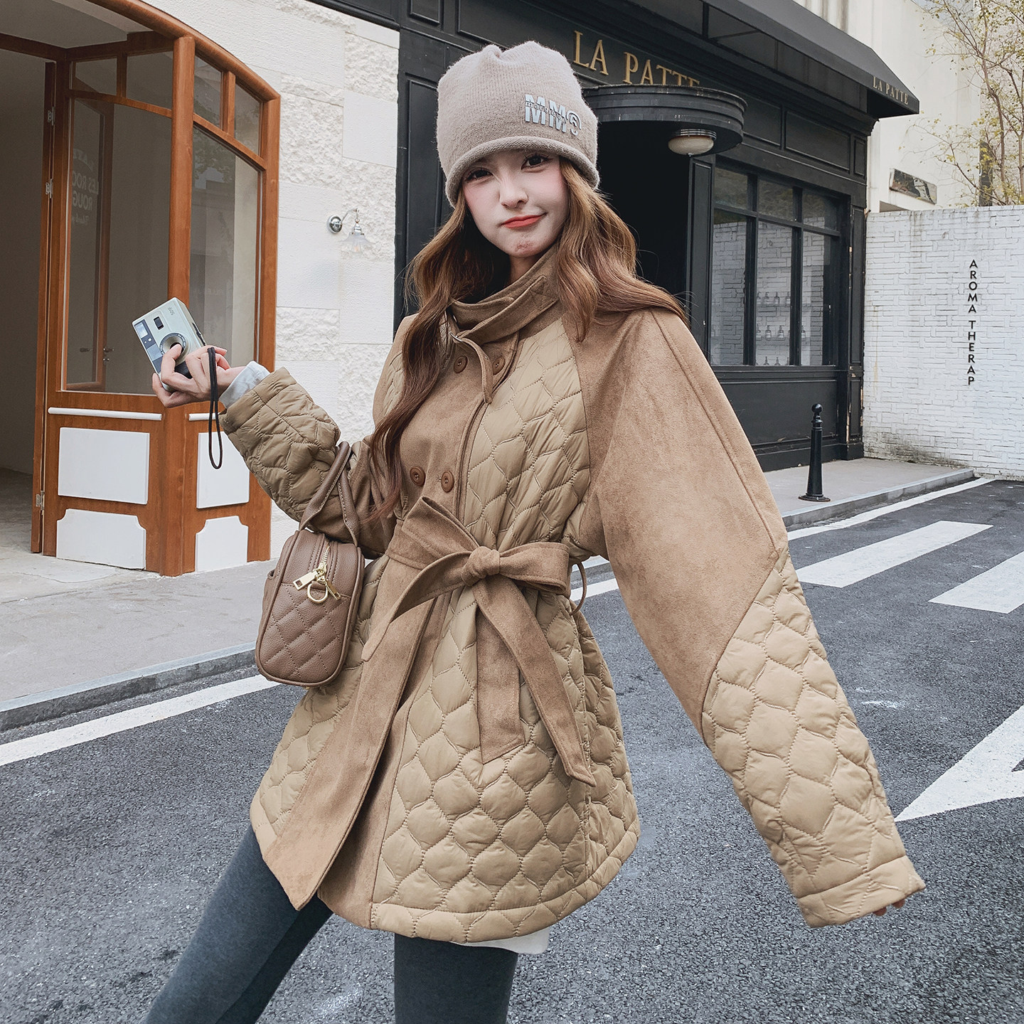 2C077-3038 新款  主推款 拼接 棉服外套 P175 K268图片