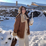 2C077-3081新款主推款皮毛一体P225K338，女装皮草，2C077