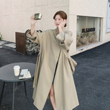巨好看宽松休闲卡其色风衣外套女春秋2025新款小个子大衣流行爆款，女装风衣，2C077