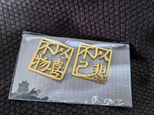 岳阳楼文创不以物喜不以己悲金属磁吸胸针送闺蜜朋友新年元旦礼物