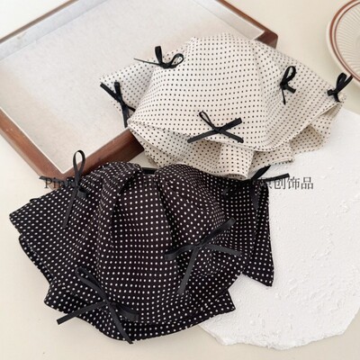 F951新款气质经典波点裙摆马尾抓夹减龄显年轻发夹发饰