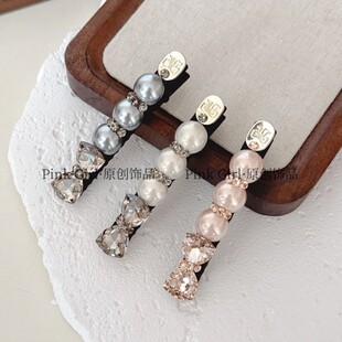 F897简约Girl夹刘海气质夹感高级发夹边精致Pink韩系甜美百搭碎