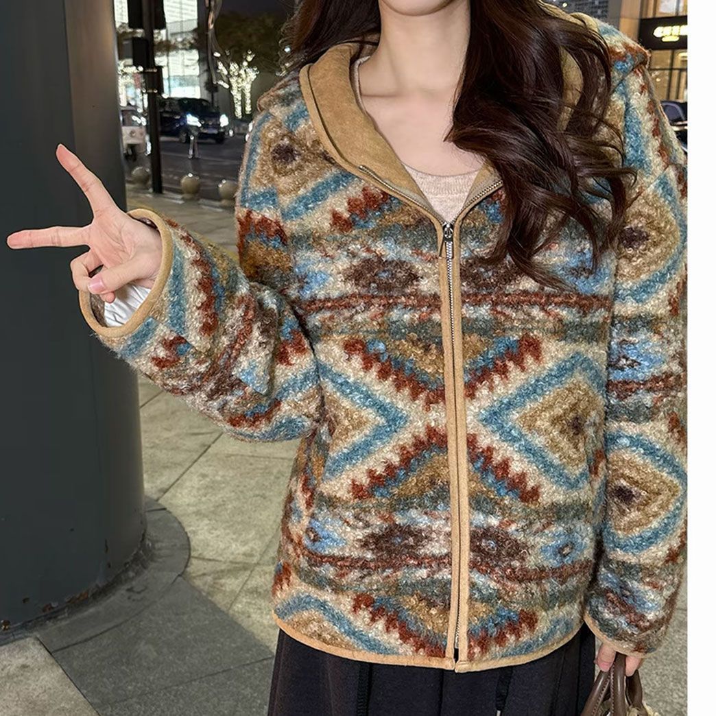 百搭加厚保暖减龄连帽短外套ins