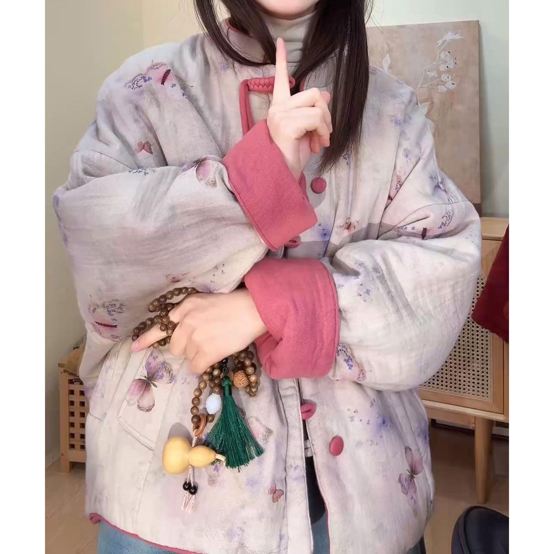 时尚洋气设计感双面穿保暖棉衣