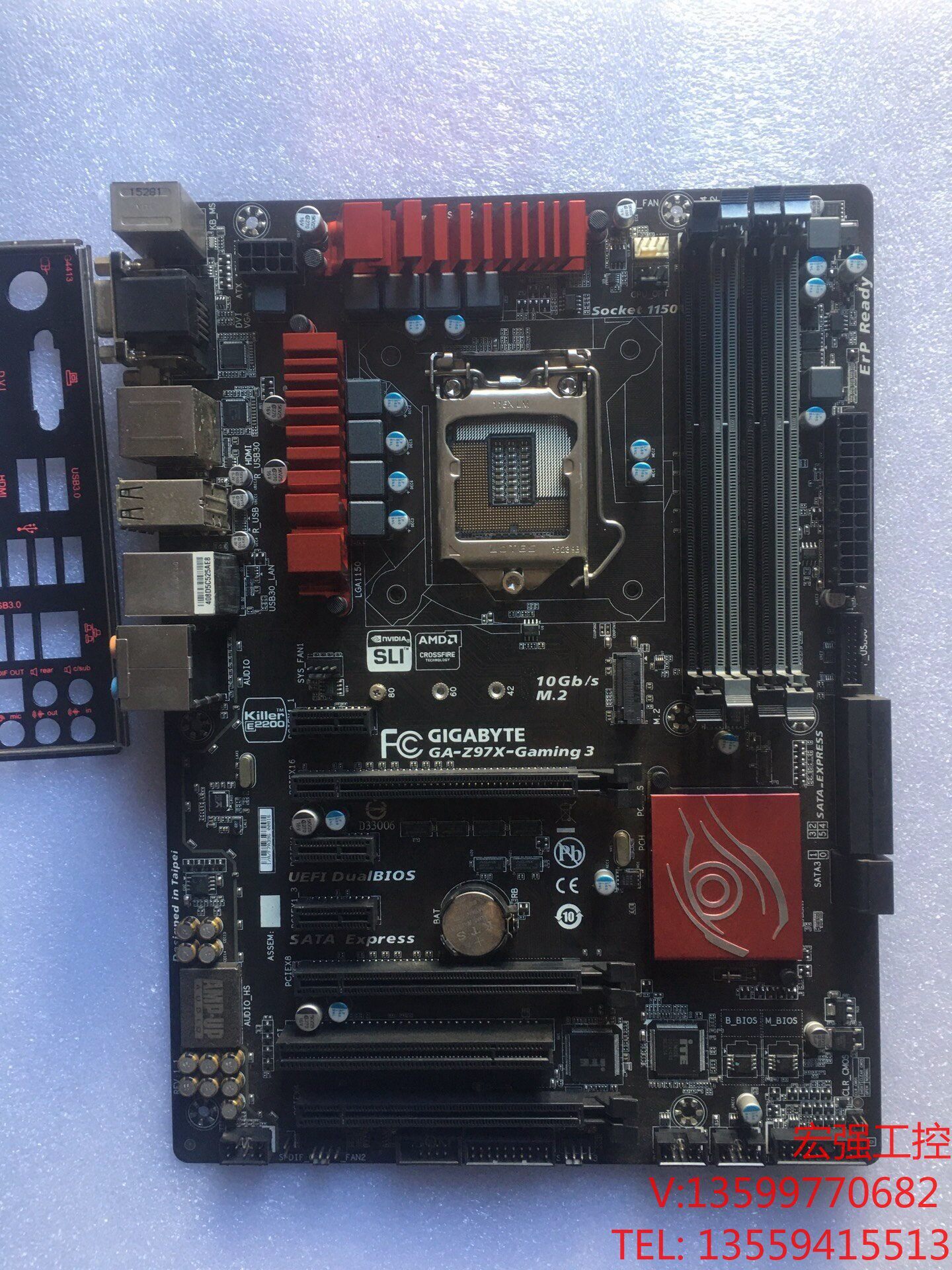 (宏强工控)拆机技嘉z97主板 高端主板  技嘉ga—z97x—gami电子