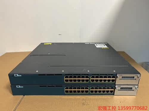 （宏强工控）CIsco思科 WS-C3560X-24T-S 24口全千兆