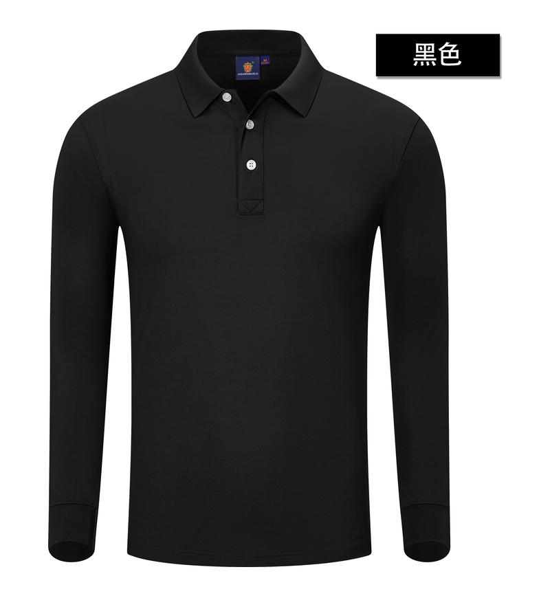 百分之百新疆蚕丝棉翻领长袖T恤工作服定制