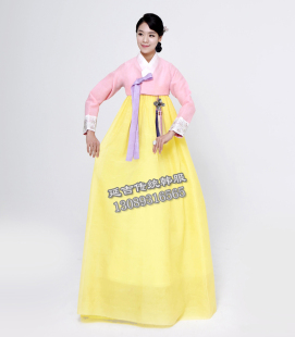 朝鲜族服装 韩国进口面料韩服 新娘韩服 003 结婚传统韩服
