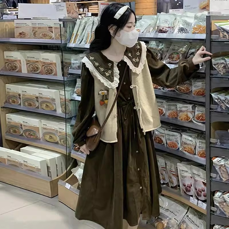 大码女装2025早秋胖mm连衣裙套装