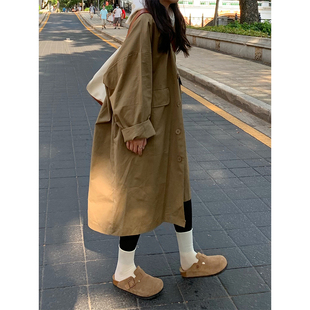 洋气外套女生港风简约胖MM潮 大码 女装 2025秋冬韩版 ins中长款