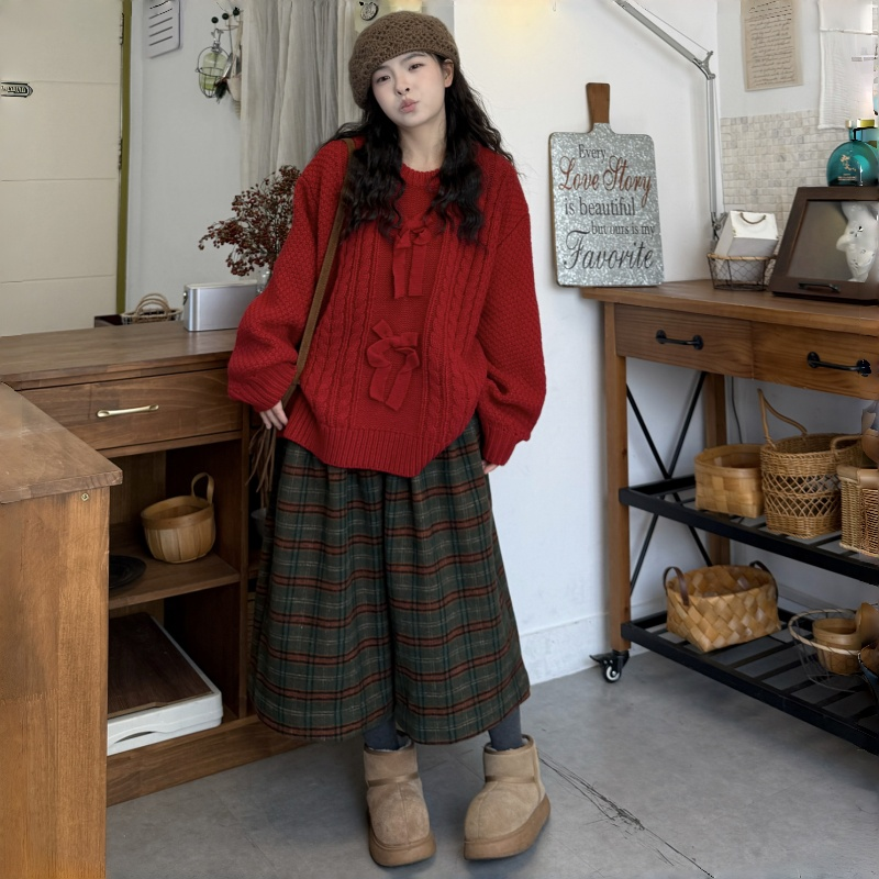 大码女装新中式国风软糯高级感2025春款慵懒风阔腿格子裤两件套潮,女装/女士精品,大码套装,淘宝优惠券,粉丝福利购,淘宝优惠卷