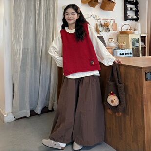 大码女装春季套装2026韩版宽松衬衫百搭马甲休闲裤胖MM简约三件套