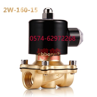 4分纯铜电磁阀2W-160-15全铜220v110v380v12v24v电控水气阀门1/2