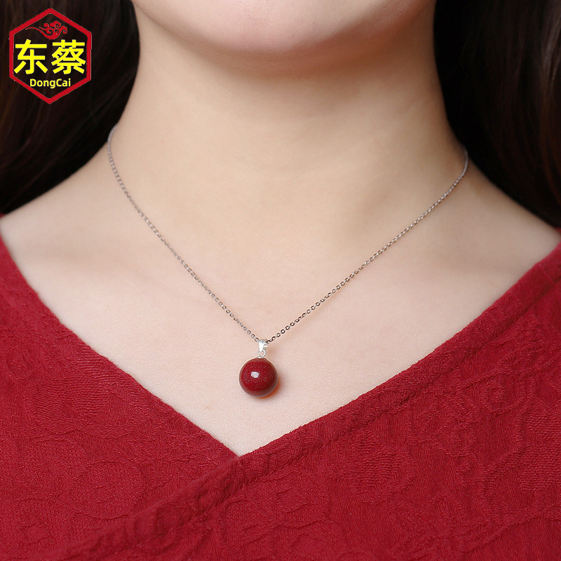 高含量朱砂散珠吊坠女锁骨链S925银链子装饰圆珠项链首饰颈链饰品,饰品/流行首饰/时尚饰品新,银饰项链,淘宝优惠券,粉丝福利购,淘宝优惠卷