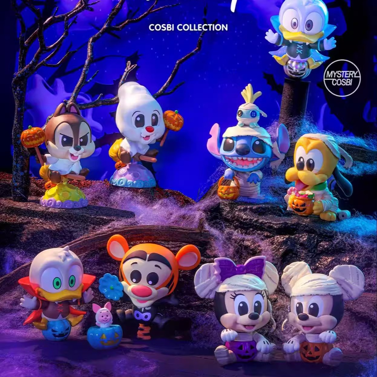新品HotToys 迪士尼 南瓜派对COSBI盲盒迷你人偶摆件手办潮玩礼