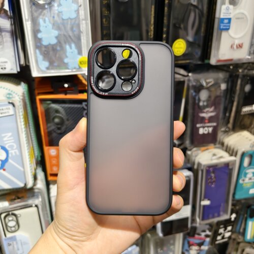 IDEAR适用苹果iPhone14 Pro手机保护壳磨砂半透明硬壳外套全包软边硅胶防摔简约摄像头全包亲肤感防指纹双色