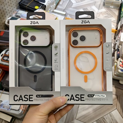 ZGA隐砂适用苹果iPhone17 Promax磨砂半透明带磁吸环手机硅胶保护套软边全包边塑料硬壳防摔金属镜头防指纹