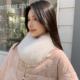 甜美小花边狐狸毛真毛皮草围巾国风新中式 真毛毛女士冬季 毛领