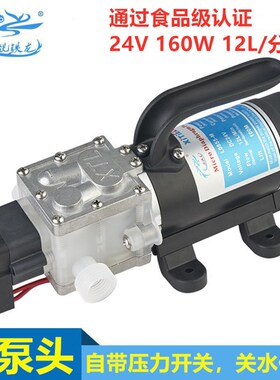 食品级抽酒泵 增压泵 24V160W自吸直流水泵 隔膜泵12L 大流量抽水