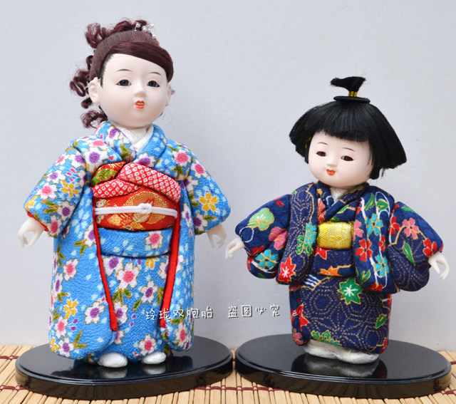 日式手工人候市松人形五月日本人偶娃娃节日创意礼品装饰摆件礼品