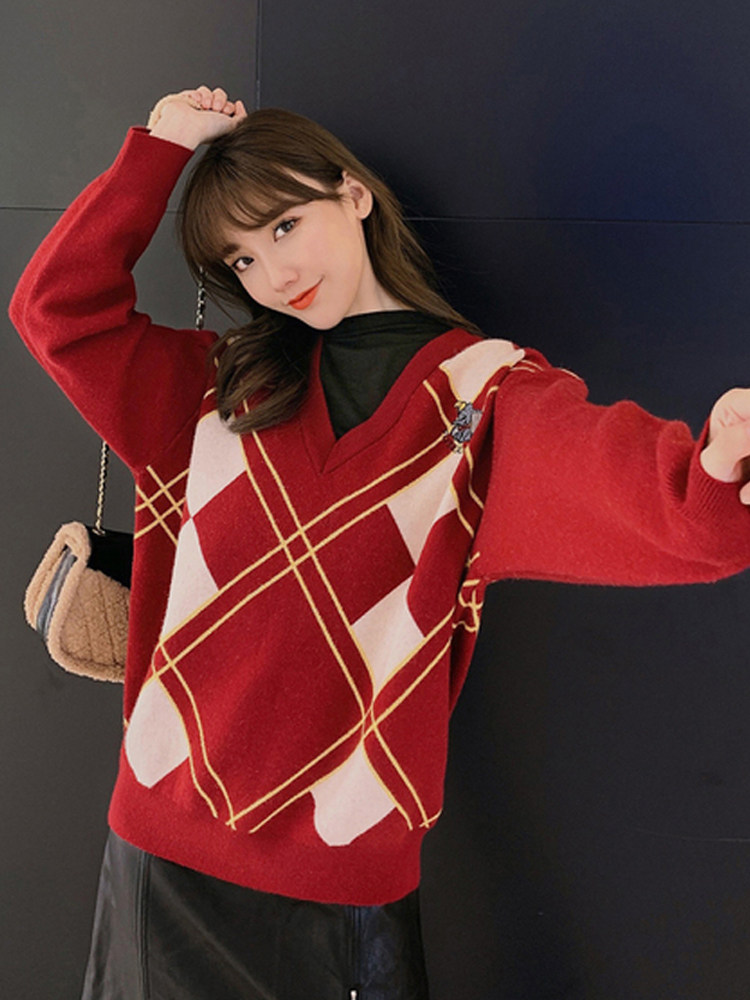 3인 가족을 위한 거리 친화적인 친자복 여아 가을 의류 니트 가디건 2024 새로운 고급 빨간색 모녀 스웨터