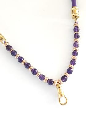 欧美时尚简约百搭天然紫水晶项链