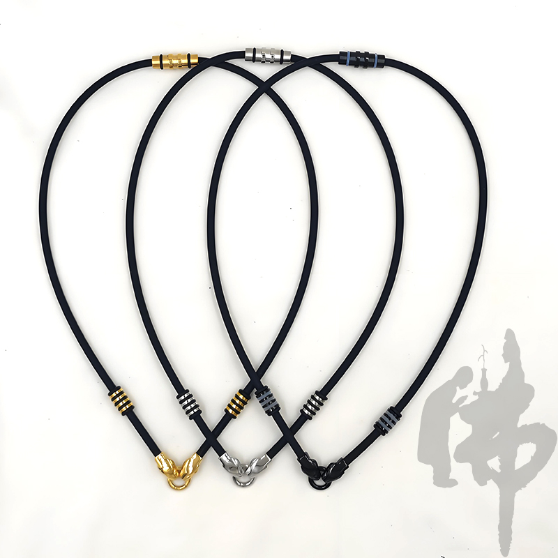 新款热销钛钢项链男女通用硅胶