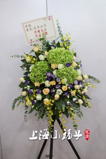 专卖上海热销开张定制花篮乔迁庆典应援花牌花墙低价新款鲜花诚信