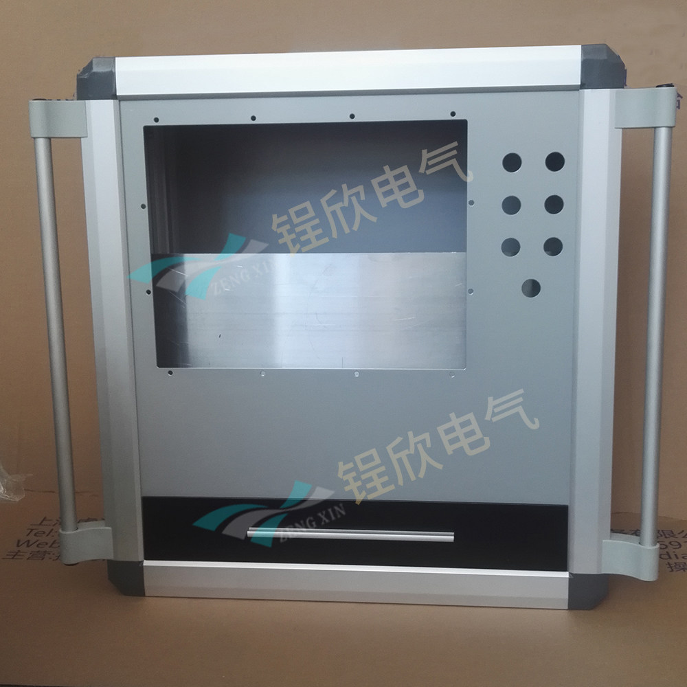 抽屉式鼠标键盘悬臂控制箱铝合金吊臂箱触摸屏控制柜显示器操作箱
