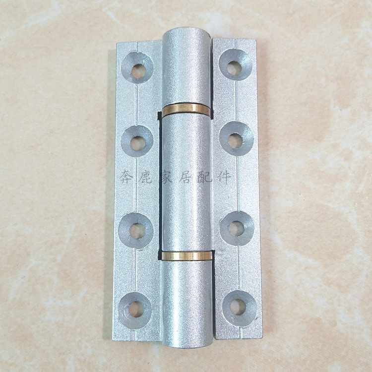 极窄门合页 新款折叠门配件无下轨小折叠门合页 窄边门中拉手银色