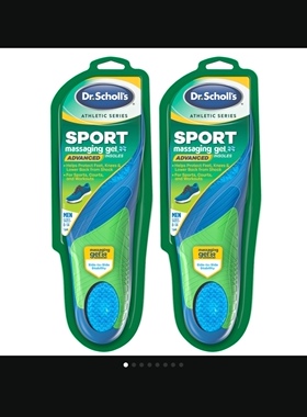 爽*健Dr.scholl'ss正品支撑足弓抗扭转运动跑步PU弹力足男女鞋垫