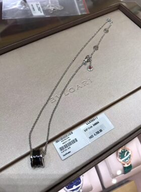 Bvlgari/宝格丽陶瓷纯银情侣项链