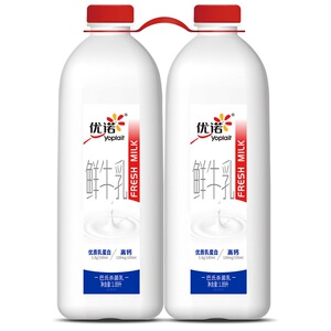 优诺鲜牛乳1.89Lx2瓶巴氏杀菌