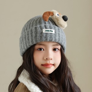 秋冬季 儿童毛线帽子针织2025新款 中大男孩宝痞帅气炸街洋气潮时髦