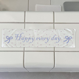 ins风韩系小清新碎花横幅英文挂布家居软装装饰挂布简约复古布艺