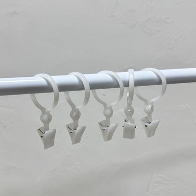 门帘窗帘配件挂环夹简易塑料挂环开口圈圈环布帘扣环带夹子