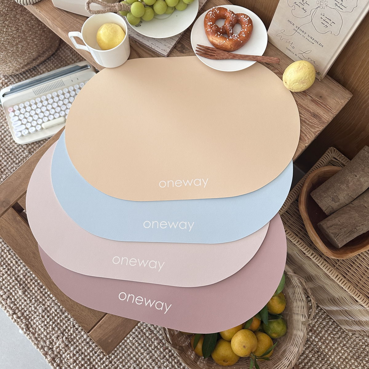 ins韩风小清新鼠标垫餐垫仿皮革防水西餐垫岛台隔热垫摆盘餐盘垫