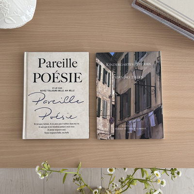 ins风复古英文做旧道具本子