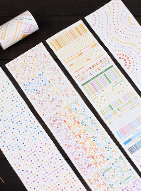 ANT原创新款色彩斑斓系列打底背景圆点手帐装饰文艺手账 和纸胶带