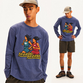 Tee 复古跑者印花做旧长袖 哭喊中心 美式 CryingCenter