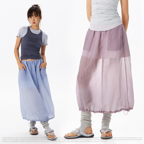 CryingCenter 糖果纸彩色抽绳花苞长裙 哭喊中心