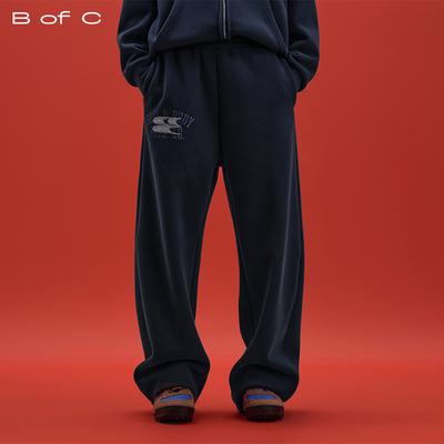 CryingCenter联名bofc 加绒毛毡SoulBody做旧复古卫裤