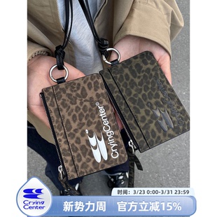 CryingCenter 哭喊中心 豹纹复古挂脖零钱包卡包小包便携
