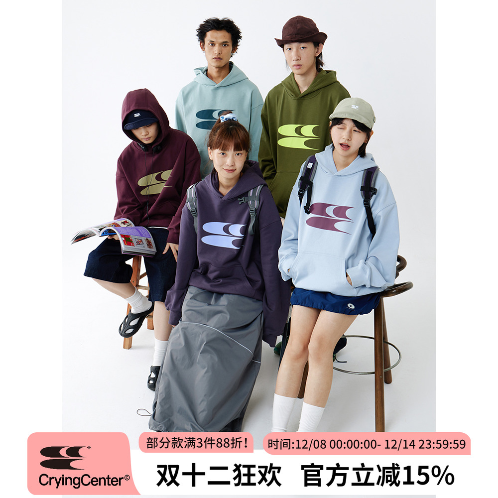 CryingCenter青春连帽卫衣