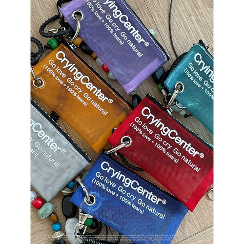 CryingCenter 便携户外多功能挂件尼龙网纱钥匙扣零钱包小包