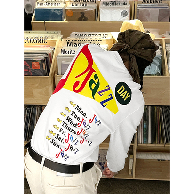 CryingCenterJazzDay每天都要jazz宽松chill空气感印花长袖