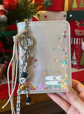 CryingCenter 星星闪片logo零钱小卡包 护照卡包 哭喊中心