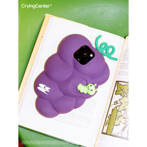 CryingCenter 巨峰葡萄水果虫果园硅胶手机壳 哭喊中心