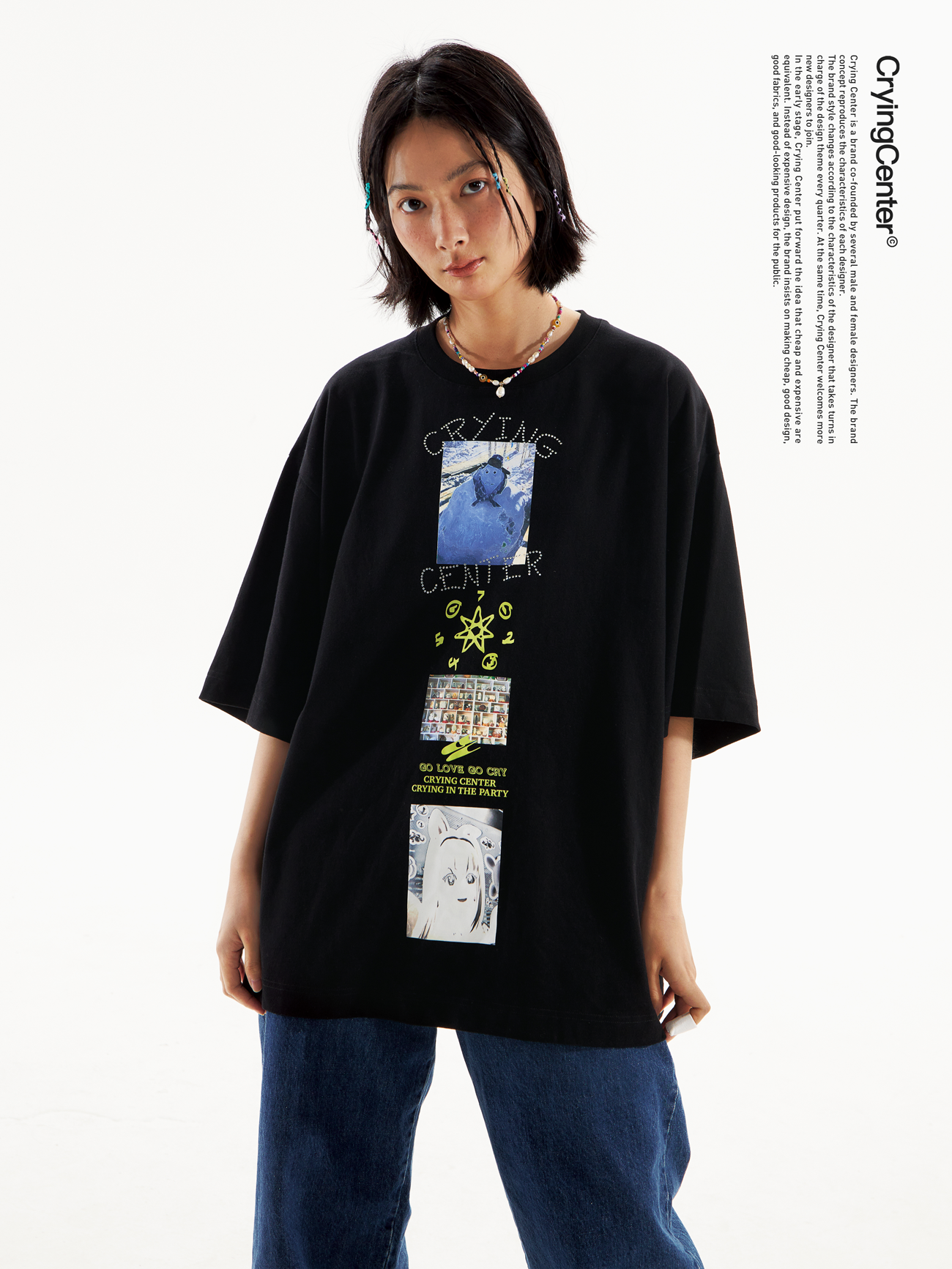 烫钻短袖CryingCenter青春流行